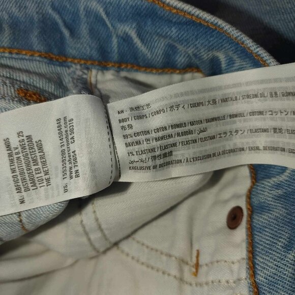 Abercrombie &‎ Fitch The Boyfriend Mid Rise blue jeans distressed vintage Y2K - Picture 9 of 10